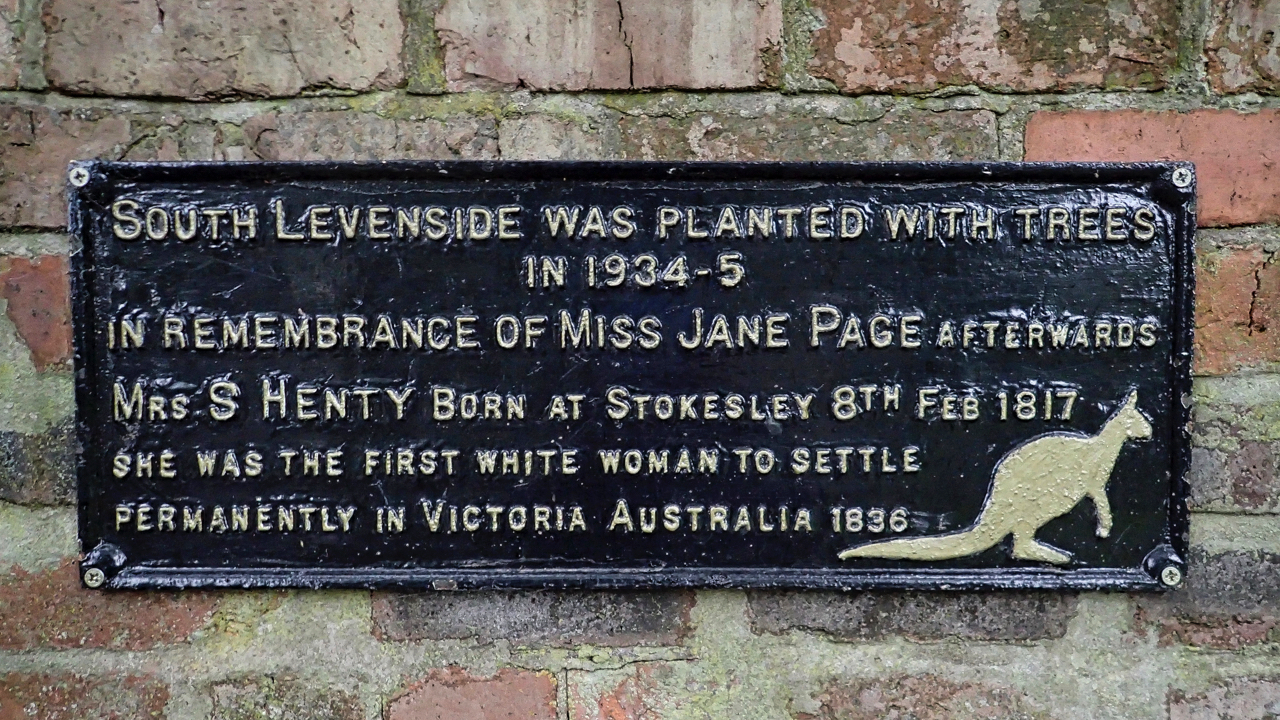 Plaque on the Levenside, Stokesley