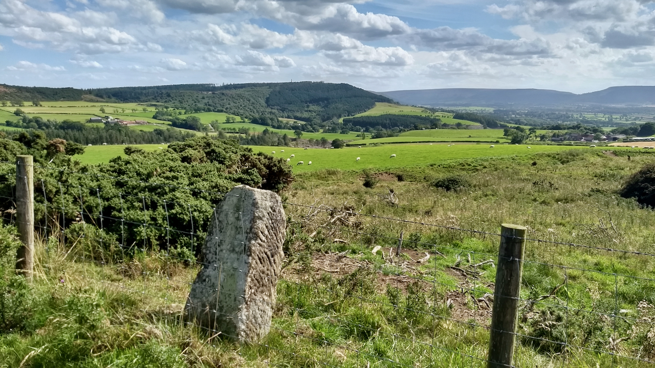 Standing stone on the south slope of Roseberry