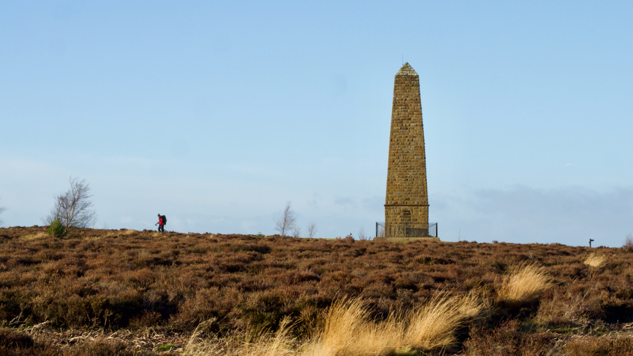 A view of the obelisk monument to Captain James Cook R.N. on Easby Moor near Great Ayton